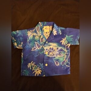 Nui Nalu Vintage 80's Button Down Hawaiian Shirt Children's Size T2